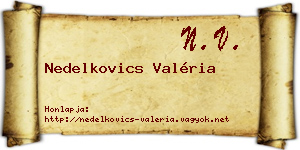 Nedelkovics Valéria névjegykártya